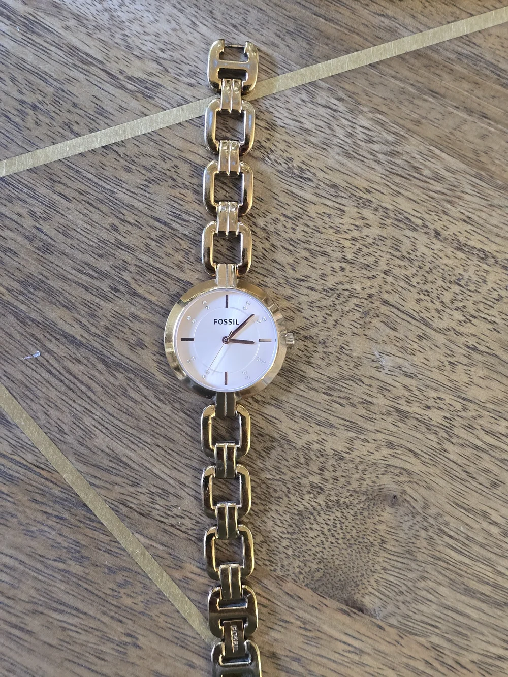 Fossil Women's Rose Gold Crystal Dial Bracelet Watch